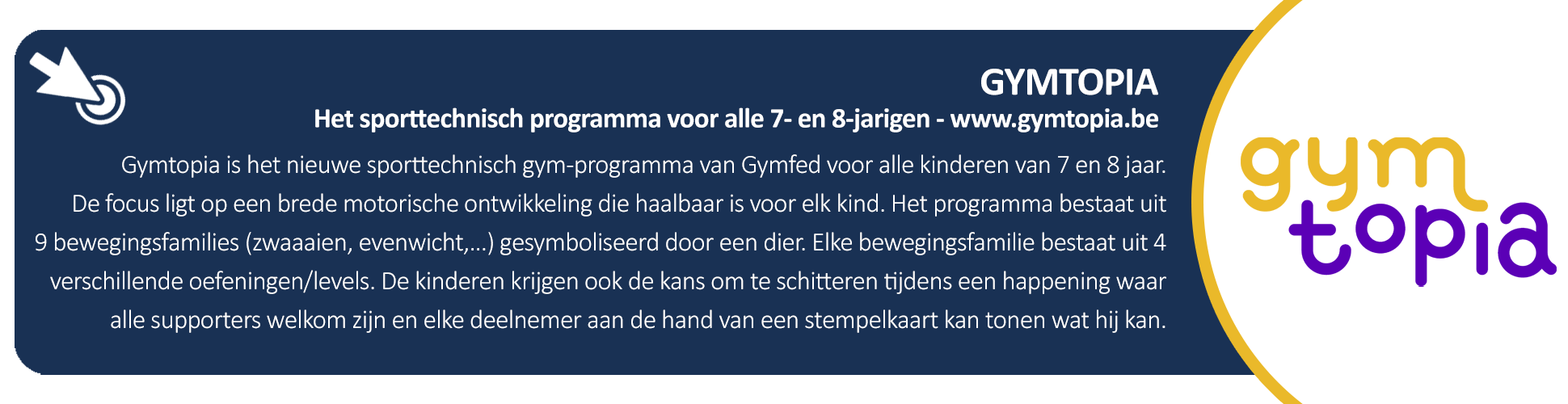 sporttechnisch gym-programma Gymfed kinderen 7 en 8 jaar.